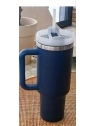 ECARLA kubek termiczny z uchwytem i rurką 1000ml Granat CUP05