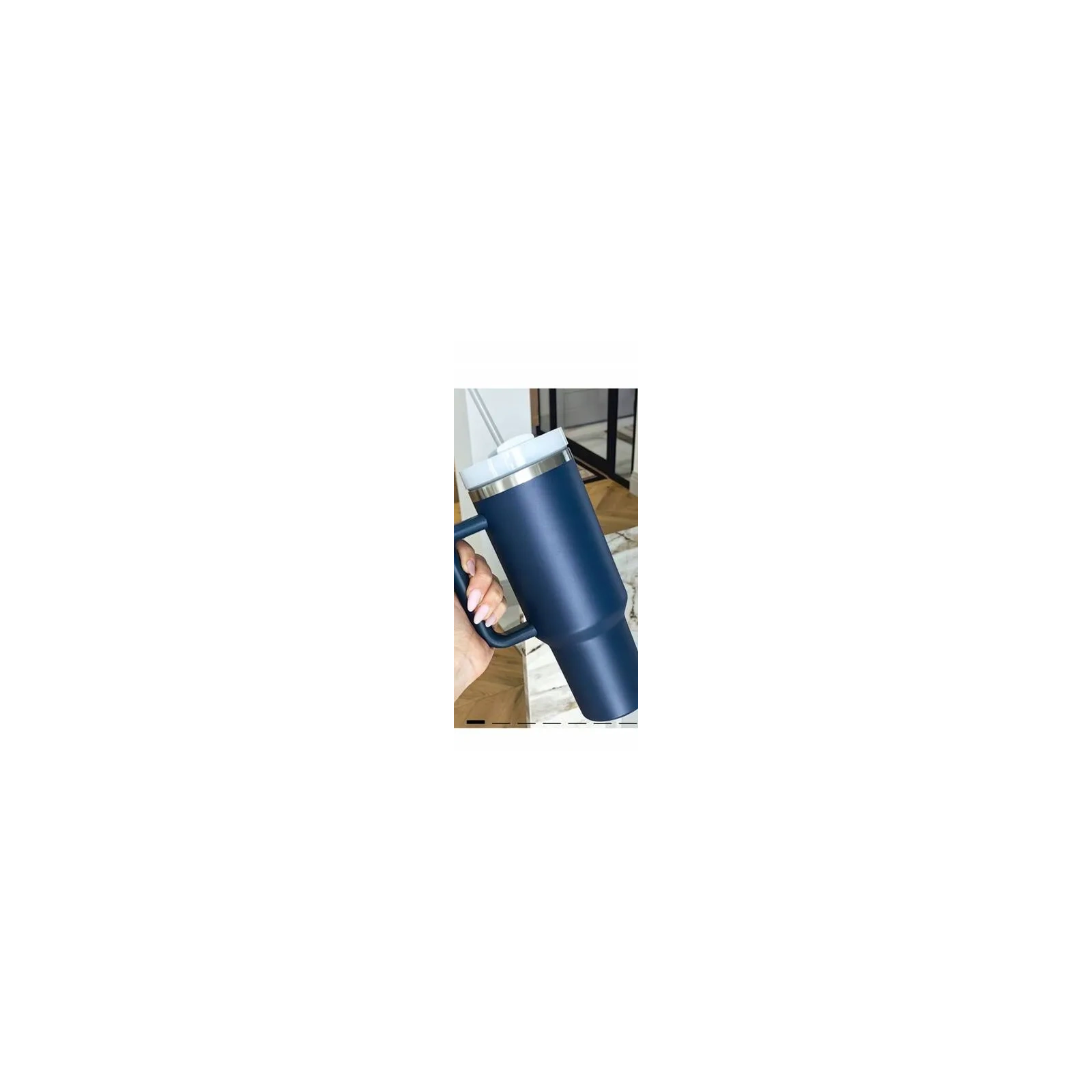 ECARLA kubek termiczny z uchwytem i rurką 1000ml Granat CUP05