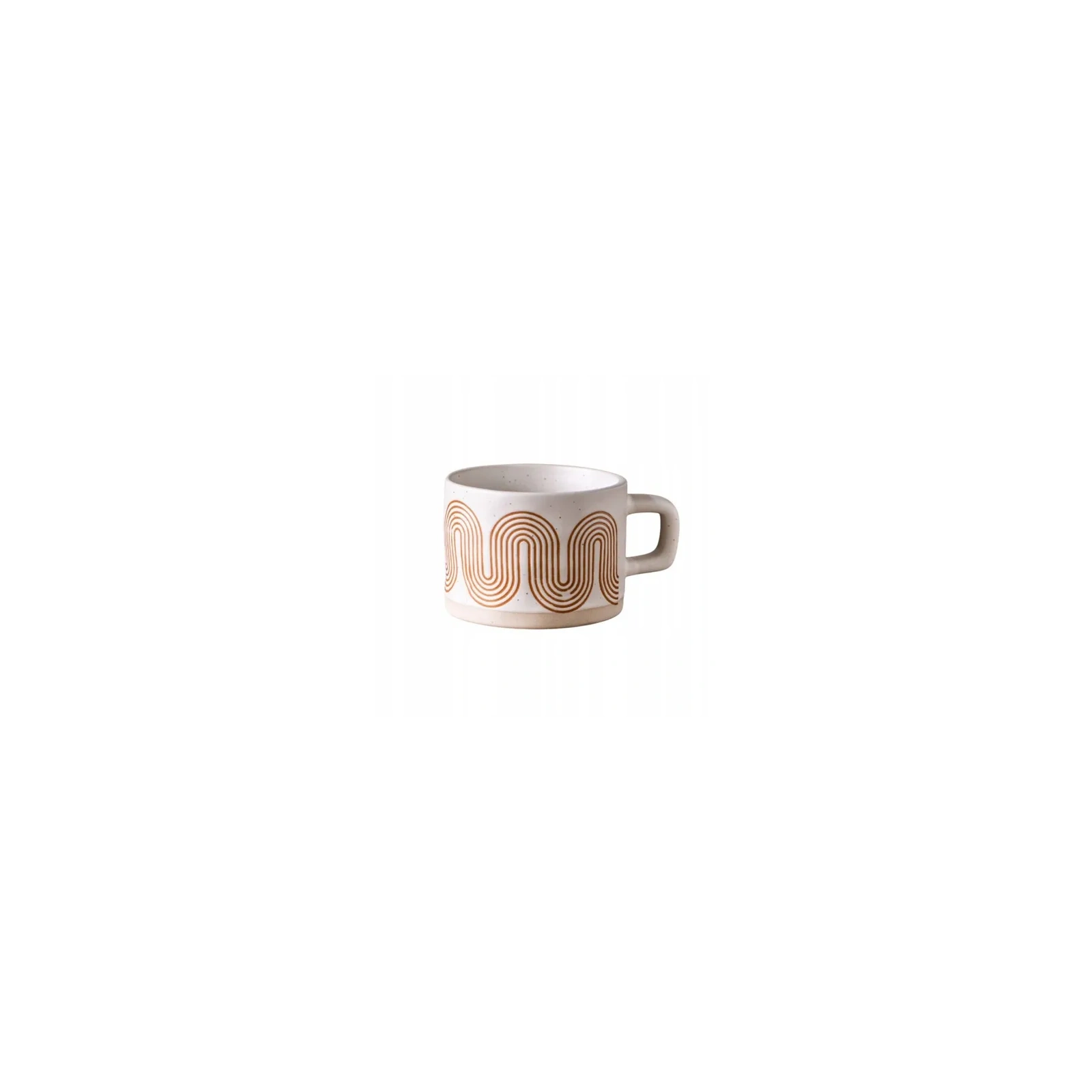 ECARLA kubek z uchem ceramiczny, geometryczny 250ml KB29