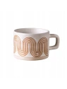 ECARLA kubek z uchem ceramiczny, geometryczny 250ml KB29