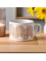 ECARLA kubek z uchem ceramiczny, geometryczny 250ml KB29