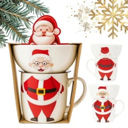 ECARLA kubek świąteczny 350ml - zestaw z miseczką 400ml KB35WZ1