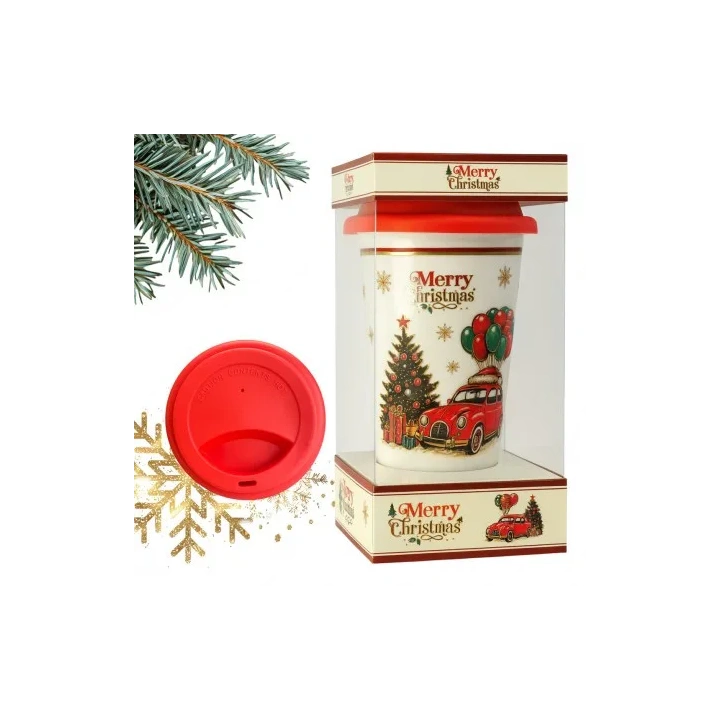 ECARLA kubek świąteczny 400ml + zaparzacz, zestaw w pudełku KB31WZ4