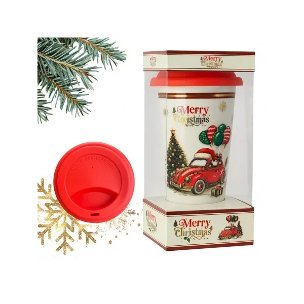 ECARLA kubek świąteczny 400ml + zaparzacz, zestaw w pudełku KB31WZ2