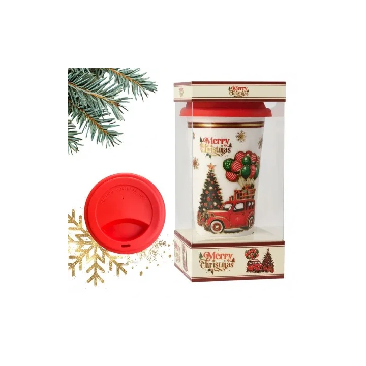 ECARLA kubek świąteczny 400ml + zaparzacz, zestaw w pudełku KB31WZ1