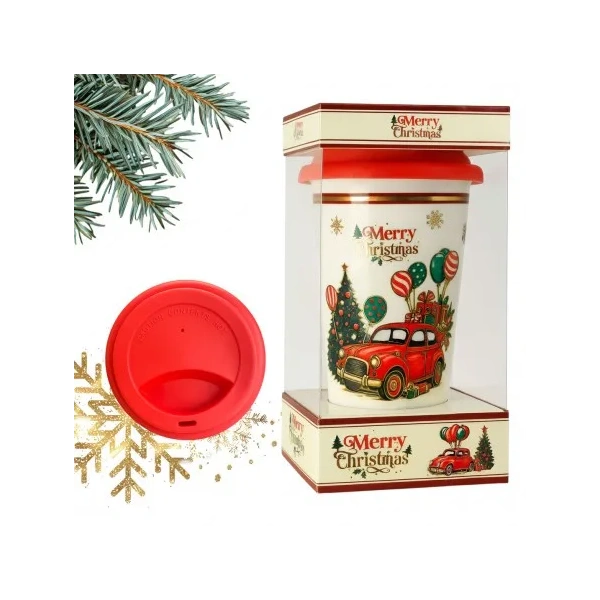 ECARLA kubek świąteczny 400ml + zaparzacz, zestaw w pudełku KB31WZ3