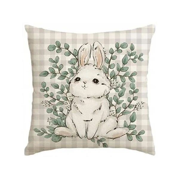 ECARLA Wiosna poszewka na poduszkę 45x45cm Wielkanoc Króliczek POD227