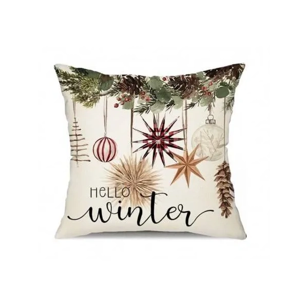 ECARLA Zima świąteczna poszewka na poduszkę 45x45cm Hello Winter POD183