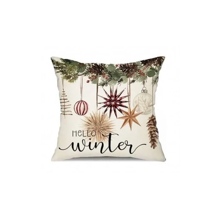 ECARLA Zima świąteczna poszewka na poduszkę 45x45cm Hello Winter POD183