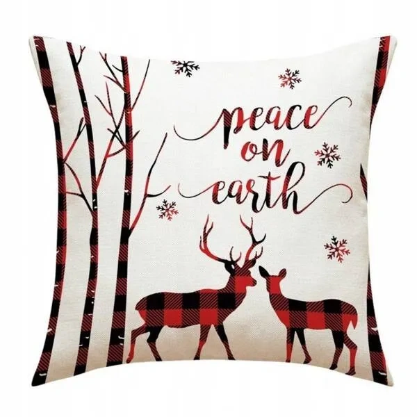 ECARLA Zima świąteczna poszewka na poduszkę 45x45cm Peace on Earth POD123