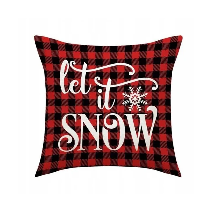 ECARLA Zima świąteczna poszewka na poduszkę 45x45cm Let it Snow POD122 