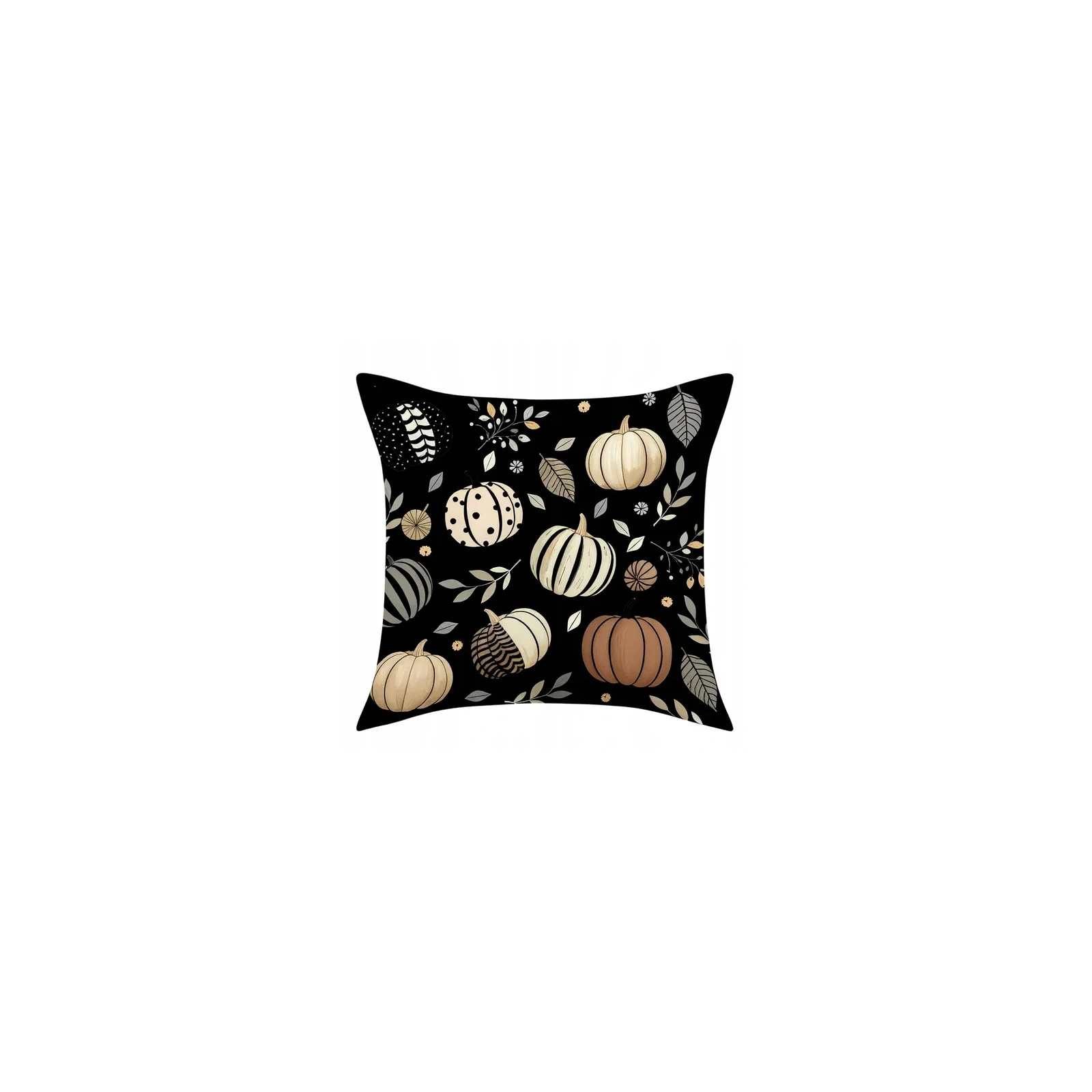 ECARLA Jesień poszewka na poduszkę 45x45 BOHO DYNIE LIŚCIE POD242