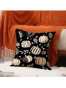 ECARLA Jesień poszewka na poduszkę 45x45 BOHO DYNIE LIŚCIE POD242