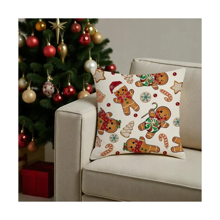 ECARLA Zima Świąteczna poszewka na poduszkę Boho 45x45 PIERNICZKI POD247