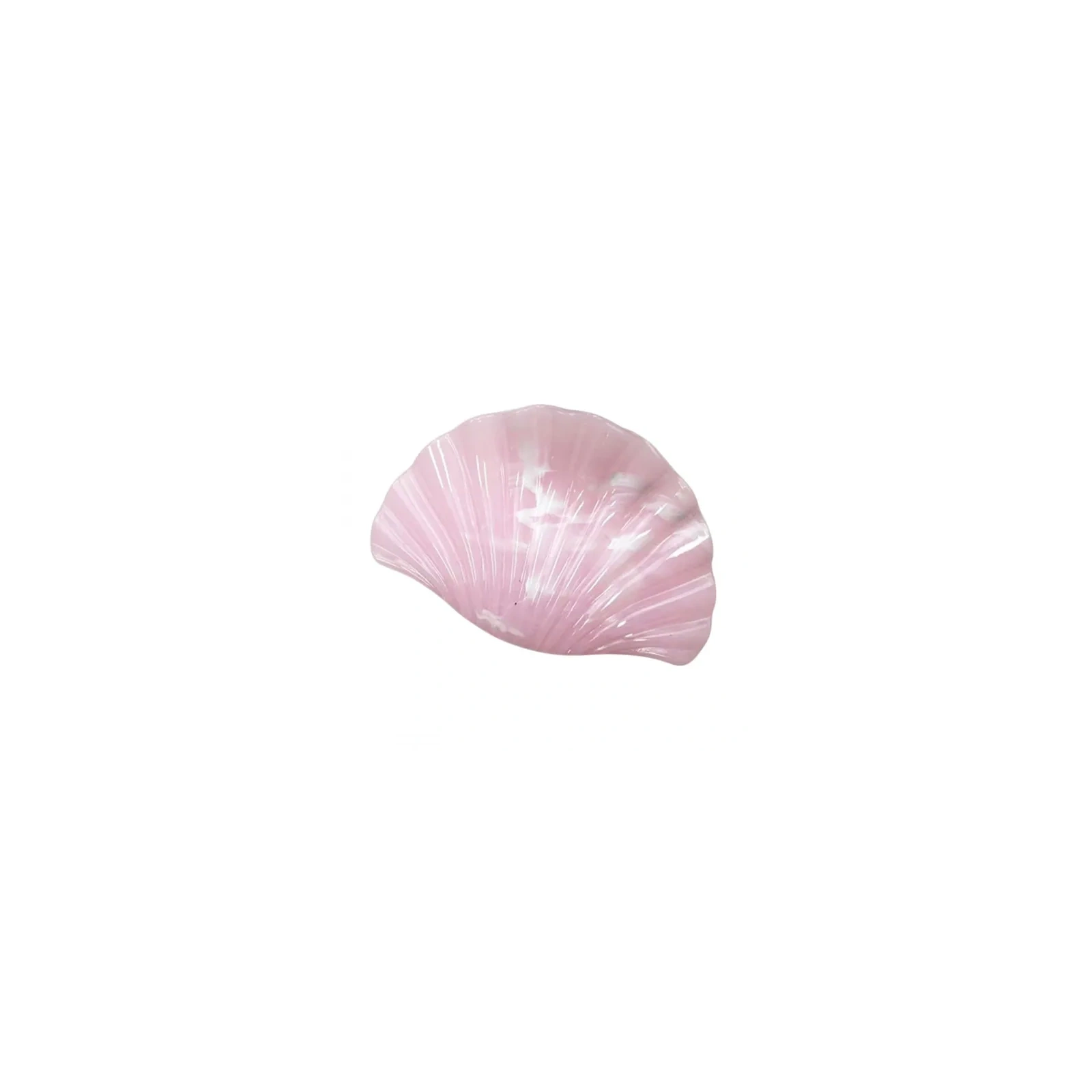 ECARLA spinka-klamra do włosów MUSZLA marmurek 8,5x5,7cm Róż SP422
