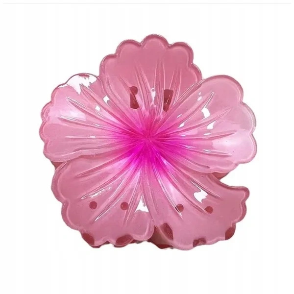 ECARLA spinka-klamra do włosów Hibiskus Ombre Róż SP384