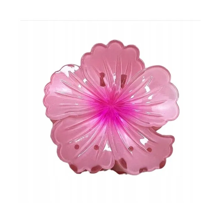 ECARLA spinka-klamra do włosów Hibiskus Ombre Róż SP384