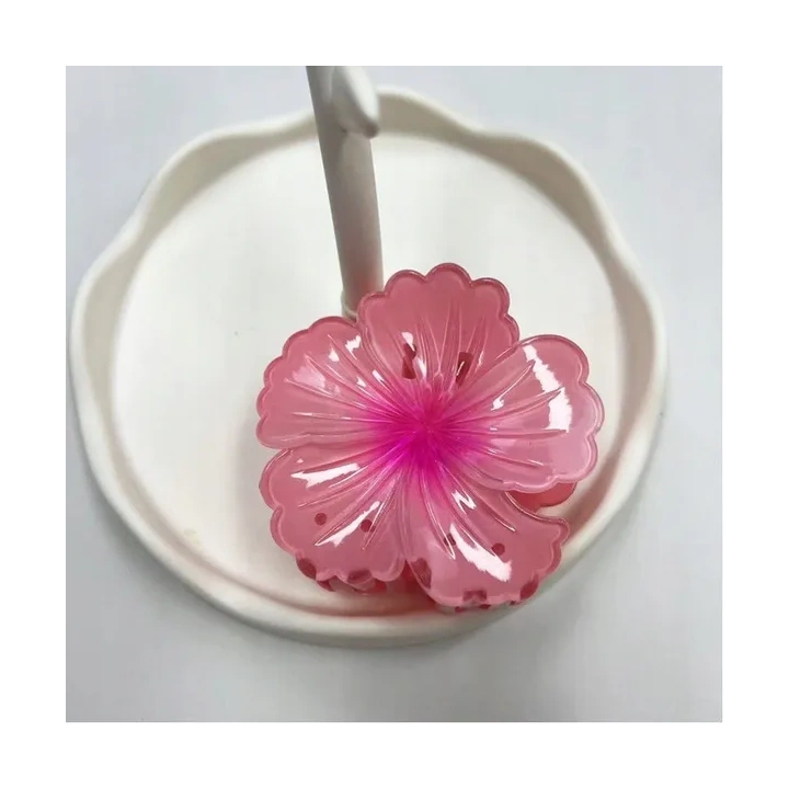 ECARLA spinka-klamra do włosów Hibiskus Ombre Róż SP384