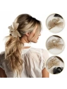 ECARLA spinka-klamra do włosów z serduszkami i kokardą Kremowa SP343K 