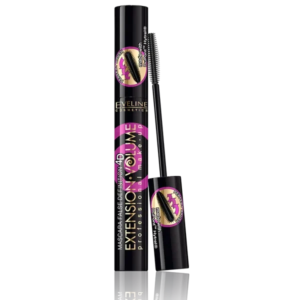 EVELINE Extension Volume Professional 4D mascara Black pogrubiający 10ml