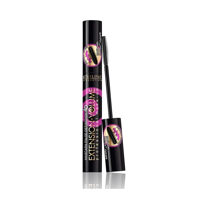 EVELINE Extension Volume Professional 4D mascara Black pogrubiający 10ml