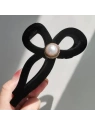 ECARLA spinka-klamra do włosów Vintage Velvet Czarna z perłą SP336 