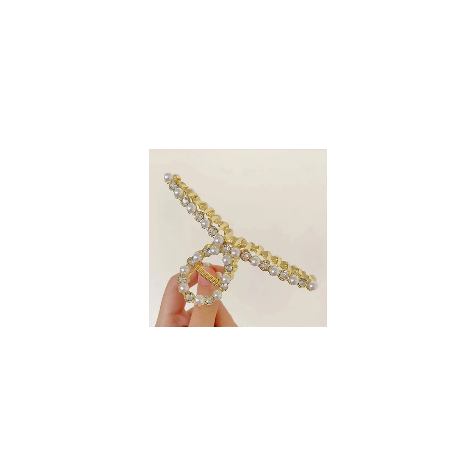 ECARLA spinka-klamra do włosów z perełkami XL 11,5cm SP313 