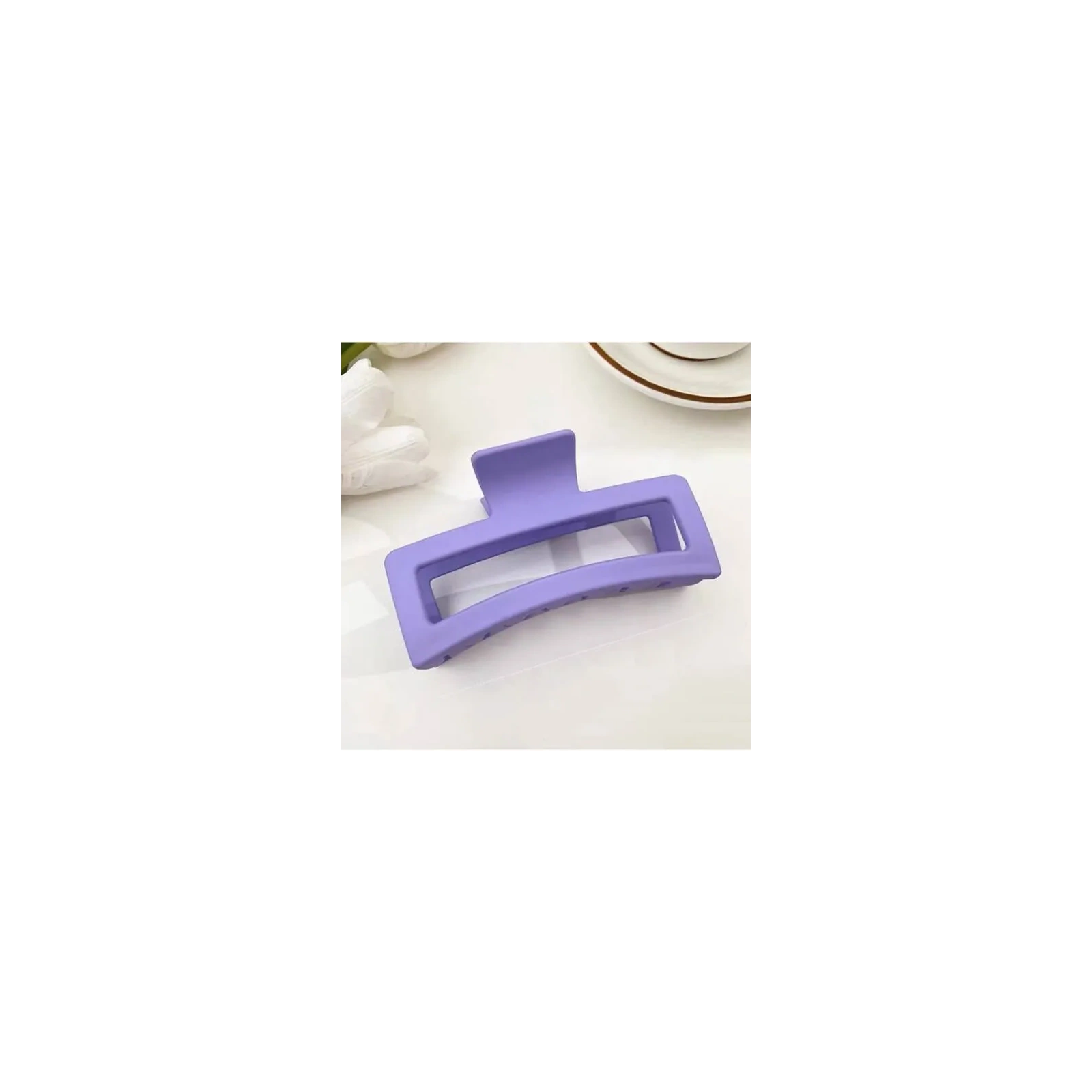 ECARLA spinka-klamra do włosów duża prostokąt Ciemny Fiolet XL 13cm SP277CF