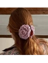 ECARLA spinka-klamra do włosów Kwiat z tkaniny Pudrowy róż XL 9cm SP288R