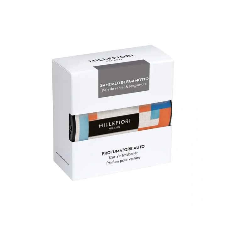 MILLEFIORI MILANO Car Icon Textile odświeżacz do auta SANDALO BERGAMOTTO 50g