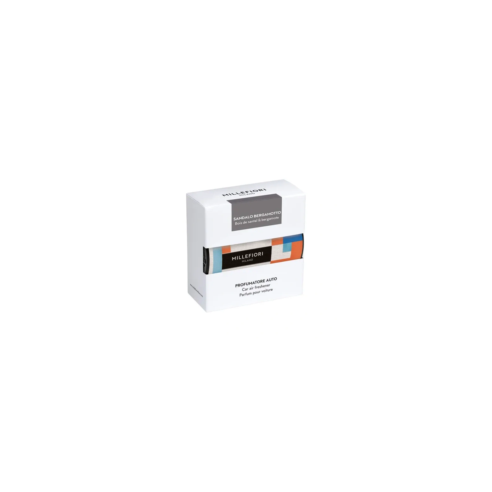 MILLEFIORI MILANO Car Icon Textile odświeżacz do auta SANDALO BERGAMOTTO 50g