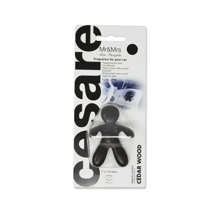 MR&MRS FRAGRANCE Cesare odświeżacz do samochodu Czarny CEDAR WOOD 12g