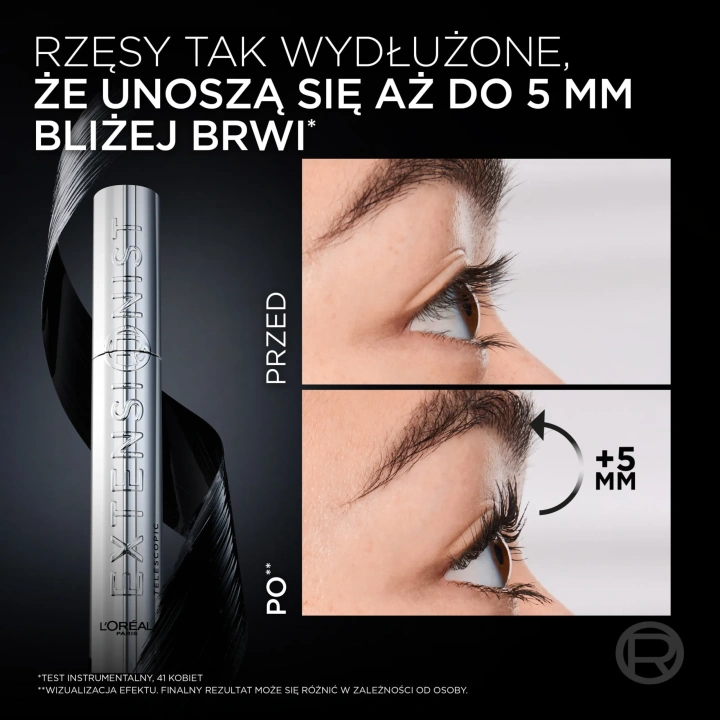 LOREAL Extensionist Telescopic mascara do rzęs Black 9,9ml