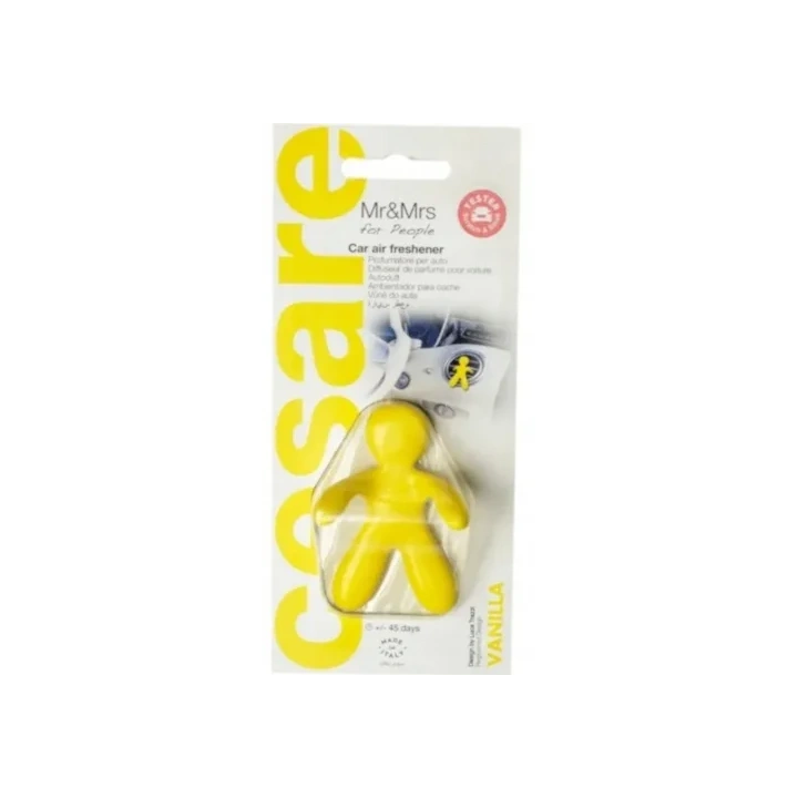 MR&MRS FRAGRANCE Cesare odświeżacz do samochodu Żółty VANILLA 12g