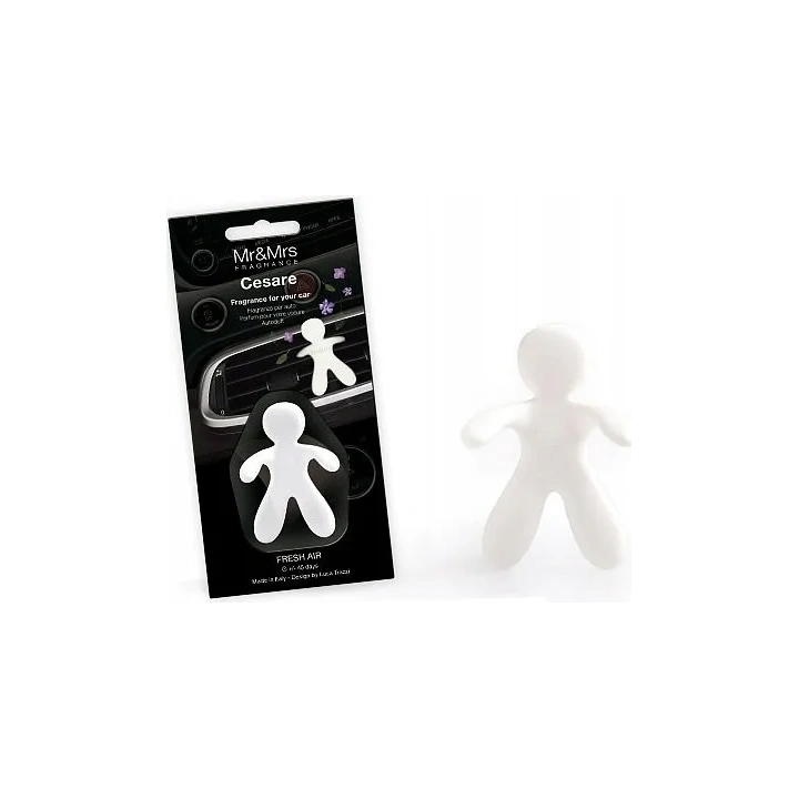 MR&MRS FRAGRANCE Cesare odświeżacz do samochodu Biały FRESH AIR 12g