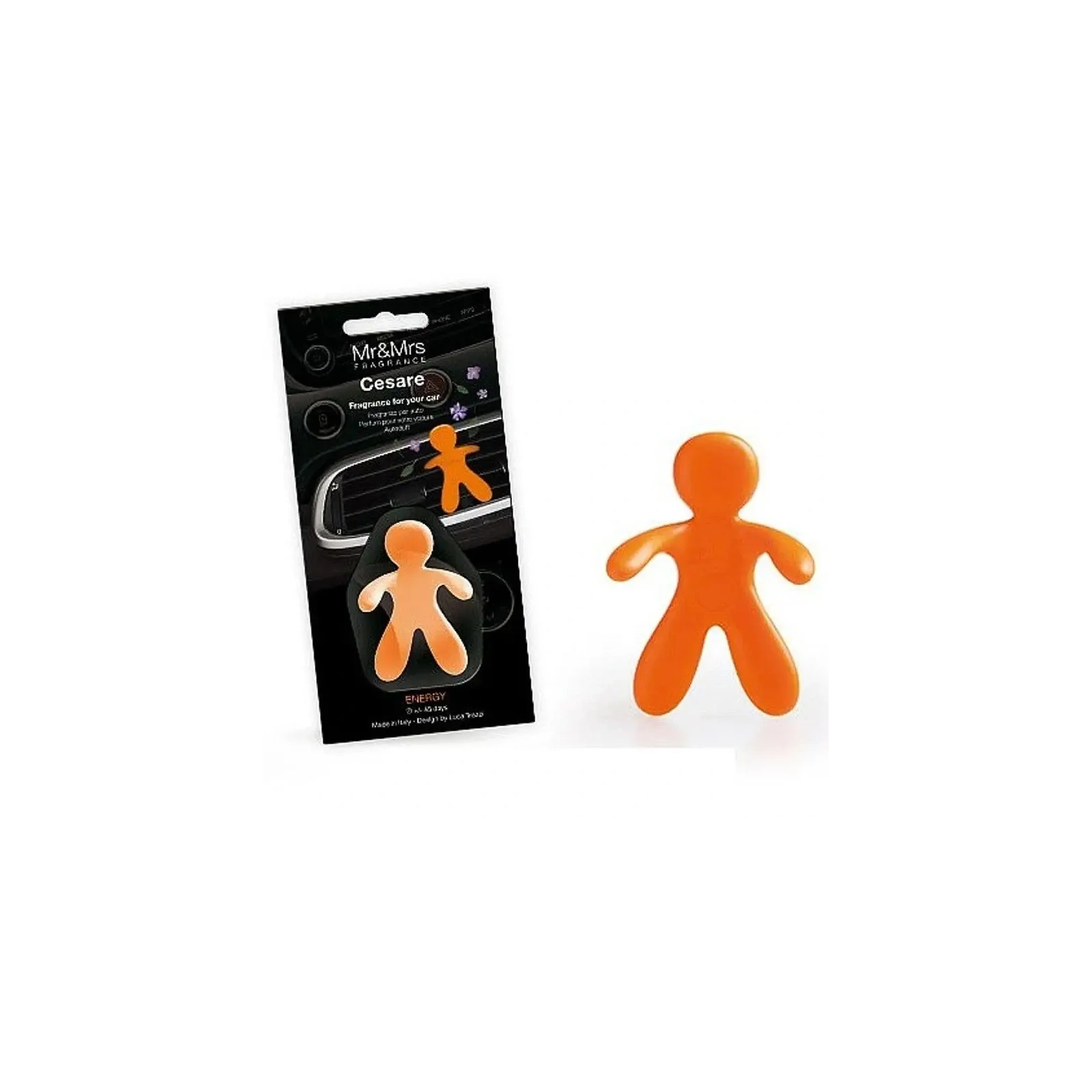 MR&MRS FRAGRANCE Cesare odświeżacz do samochodu Pomarańczowy ENERGY 12g