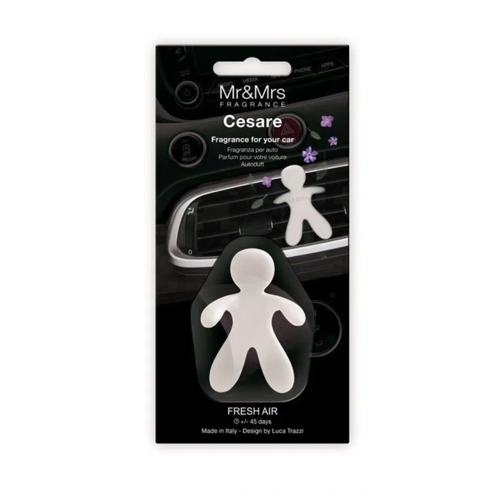 MR&MRS FRAGRANCE Cesare odświeżacz do samochodu Biały FRESH AIR 12g