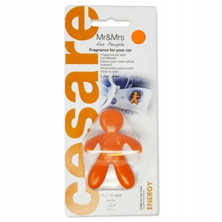 MR&MRS FRAGRANCE Cesare odświeżacz do samochodu Pomarańczowy ENERGY 12g