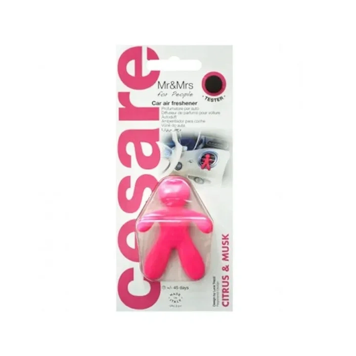 MR&MRS FRAGRANCE Cesare odświeżacz do samochodu Różowy CITRUS&MUSK 12g