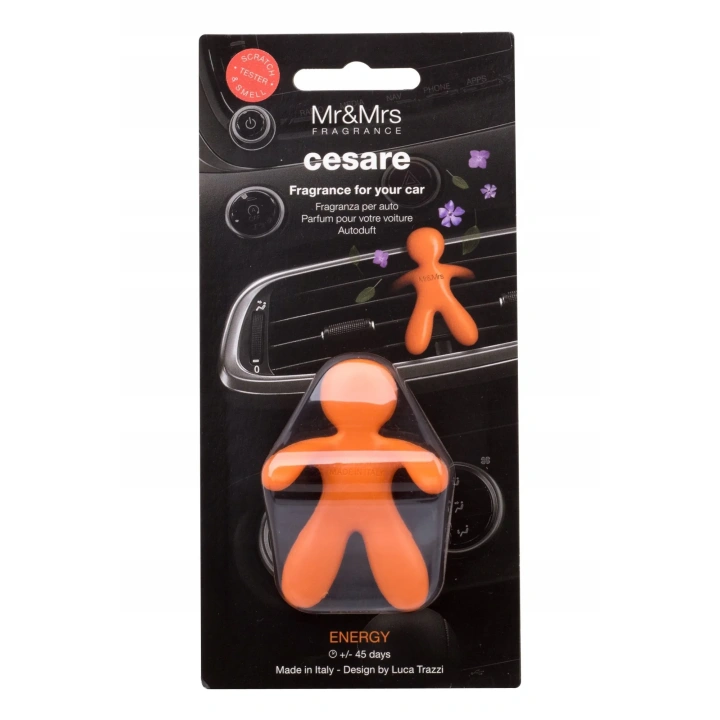 MR&MRS FRAGRANCE Cesare odświeżacz do samochodu Pomarańczowy ENERGY 12g