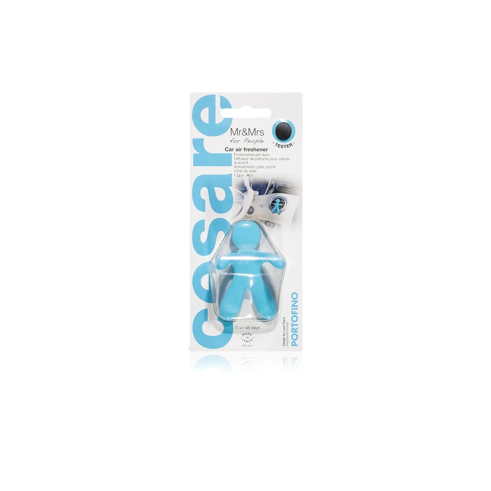 MR&MRS FRAGRANCE Cesare odświeżacz do samochodu Niebieski PORTOFINO 12g