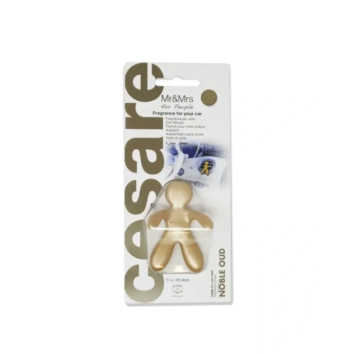 MR&MRS FRAGRANCE Cesare odświeżacz do samochodu Złoty NOBLE OUD 12g