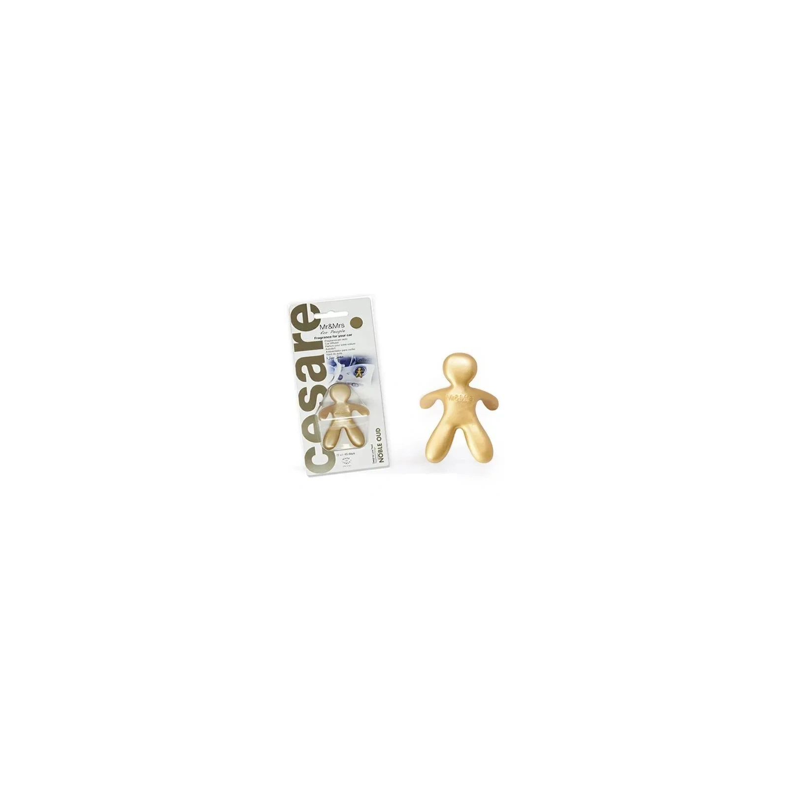 MR&MRS FRAGRANCE Cesare odświeżacz do samochodu Złoty NOBLE OUD 12g