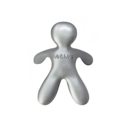 MR&MRS FRAGRANCE Cesare odświeżacz do samochodu Srebrny ORANGE&SANDAL WOOD 12g