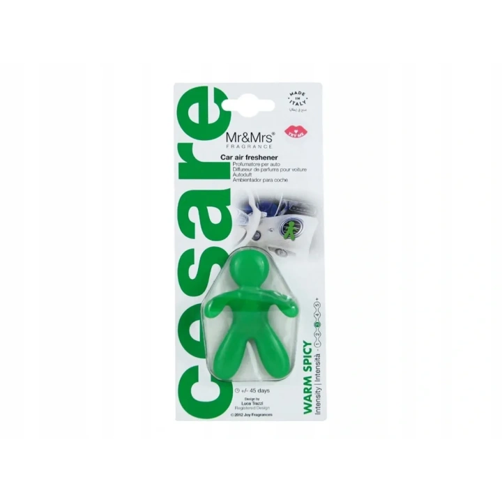 MR&MRS FRAGRANCE Cesare odświeżacz do samochodu Zielony WARM SPICY 12g