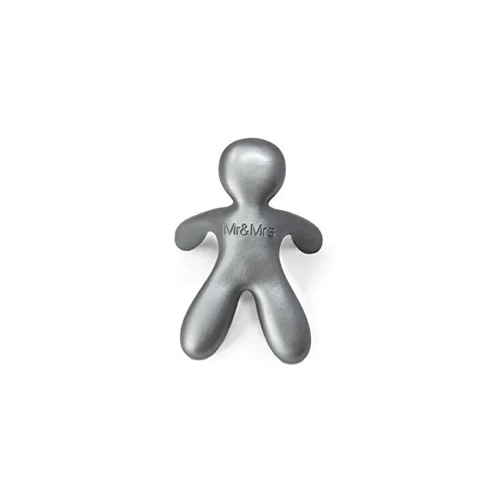MR&MRS FRAGRANCE Cesare odświeżacz do samochodu Srebrny ORANGE&SANDAL WOOD 12g