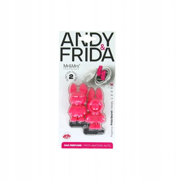 MR&MRS FRAGRANCE Andy&Frida odświeżacz do samochodu Różowy FRIDA SECRET 2x17,5g