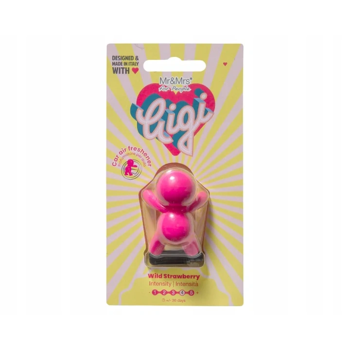 MR&MRS FRAGRANCE Gigi odświeżacz do samochodu Różowy WILD STRAWBERRY 12g
