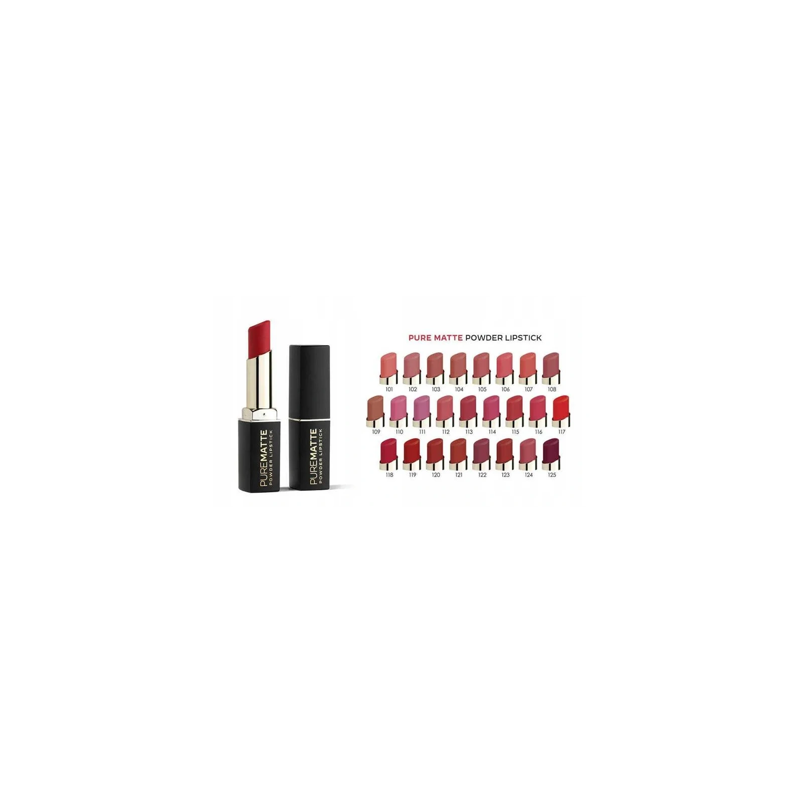 GOLDEN ROSE Pure Matte pomadka do ust o pudrowym wykończeniu 102 4,2g 