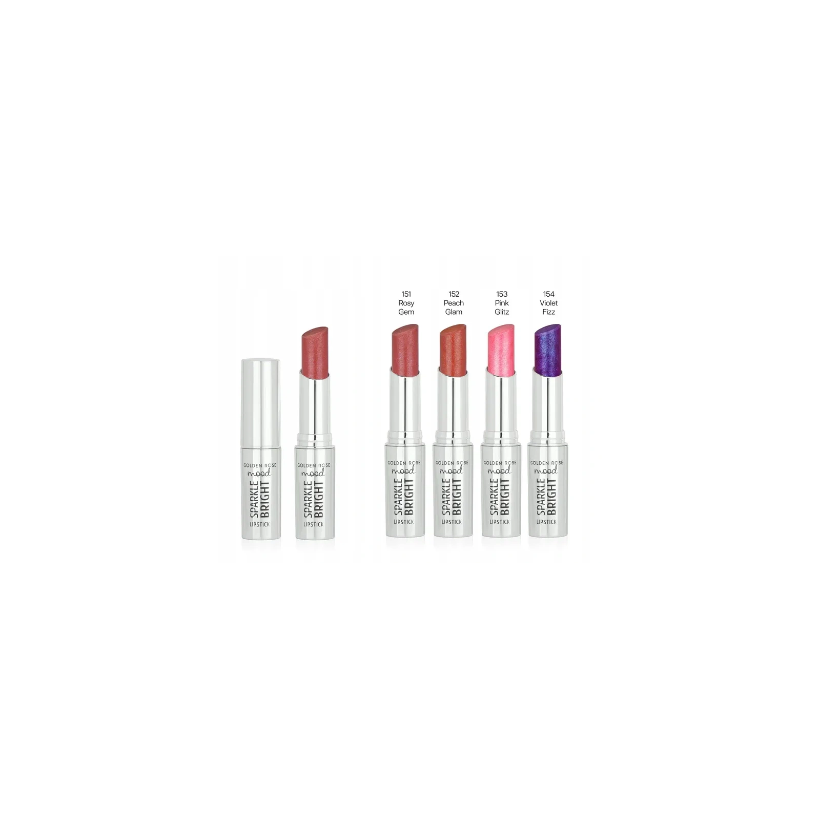 GOLDEN ROSE Mood Sparkle Bright pomadka do ust błyszcząca 154 Violet Fizz 3,3g